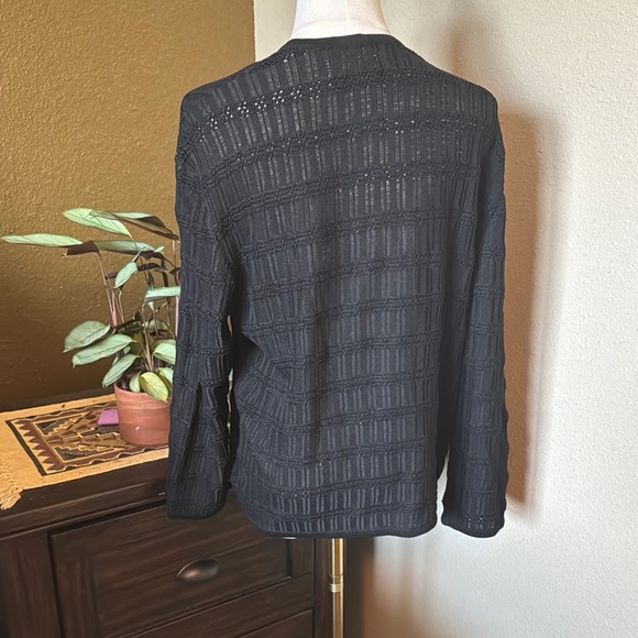 Vintage Black Silk Cardigan Gibi - Picture 4 of 5